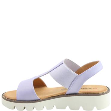 HEAVENLY FEET WOMENS WEDGE STRAP SANDAL - LILAC